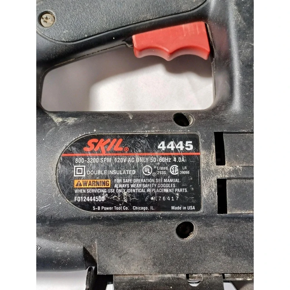 SKIL 4445 Jigsaw 4.0A 800-3200 SPM DVR Corded Electric Made In USA Gray